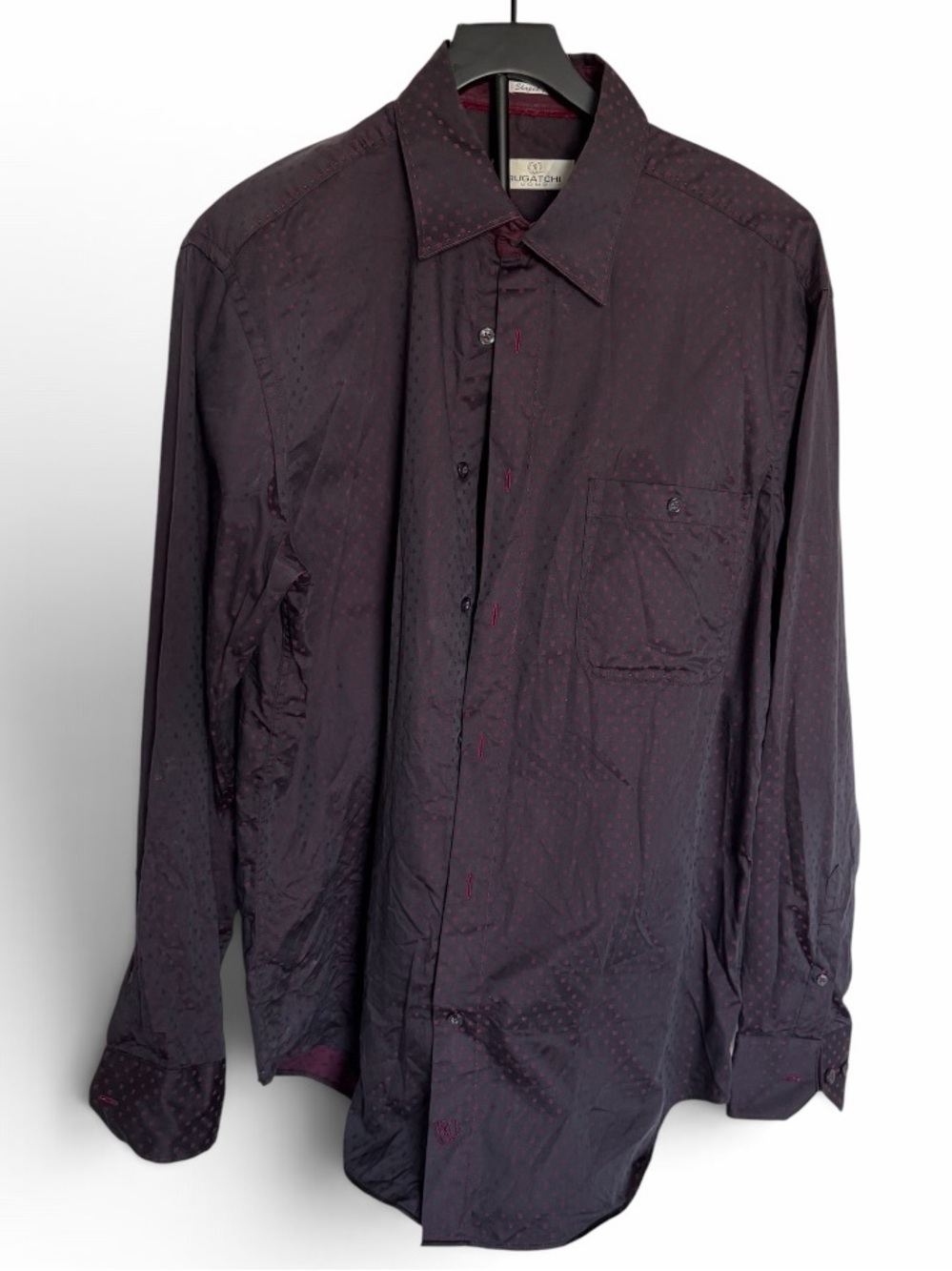 Bugatchi Men's Dress Shirt in Plum